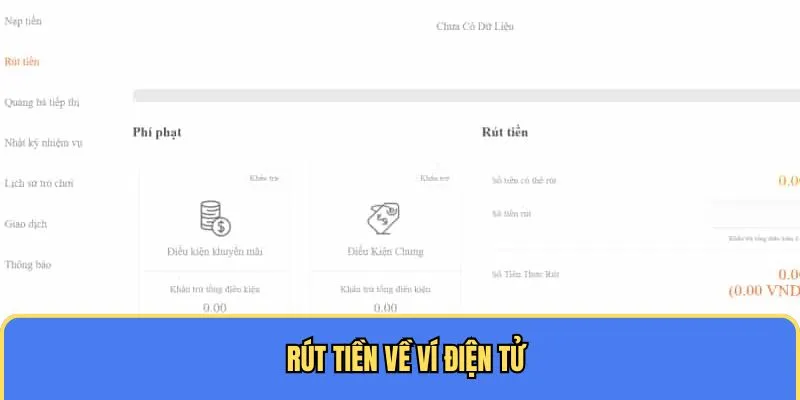 Rút tiền về ví điện tử